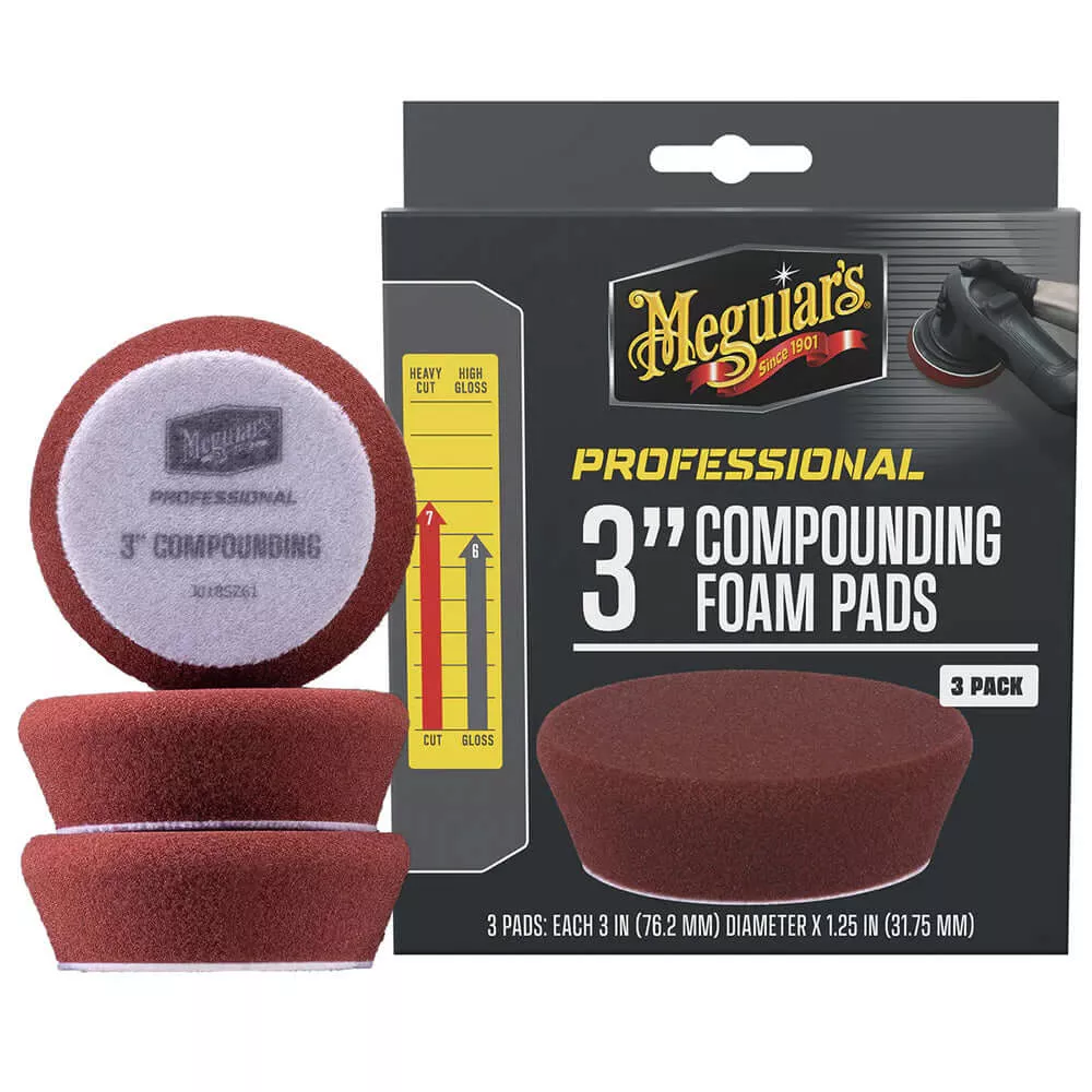 Meguiar's Professional 3" Compound Foam Pads *3-Pack - M3CFP3