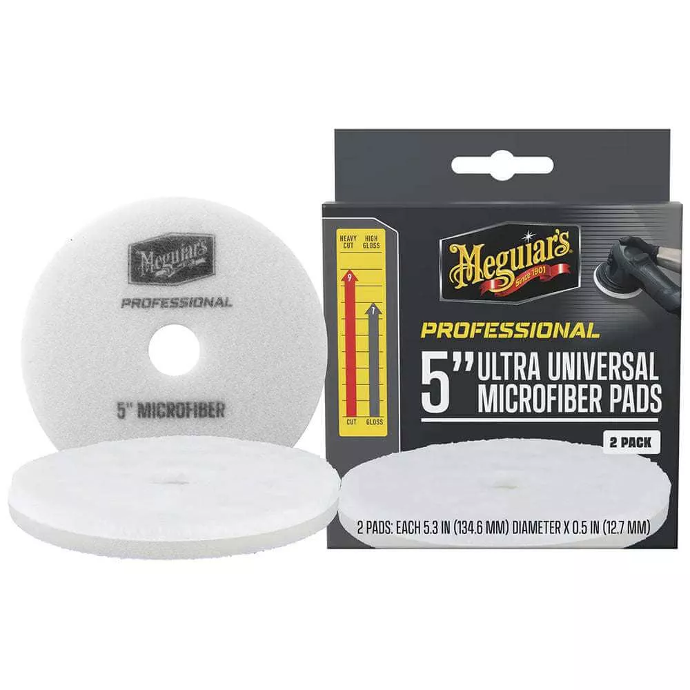 Meguiar's Professional 5" Ultra Universal Microfiber Pads *2-Pack - M5MFP2