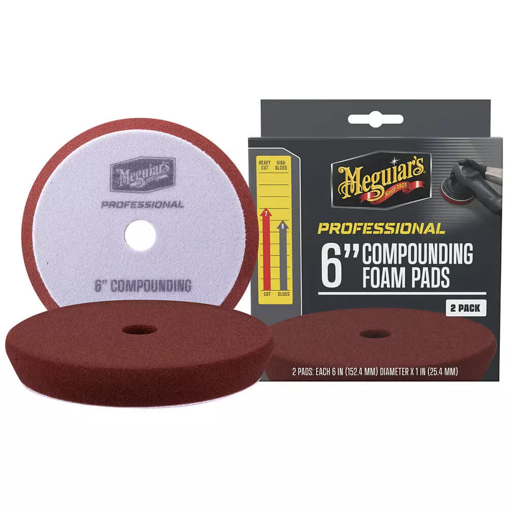 Meguiar's Professional 6" Compounding Foam Pads *2-Pack - M6CFP2