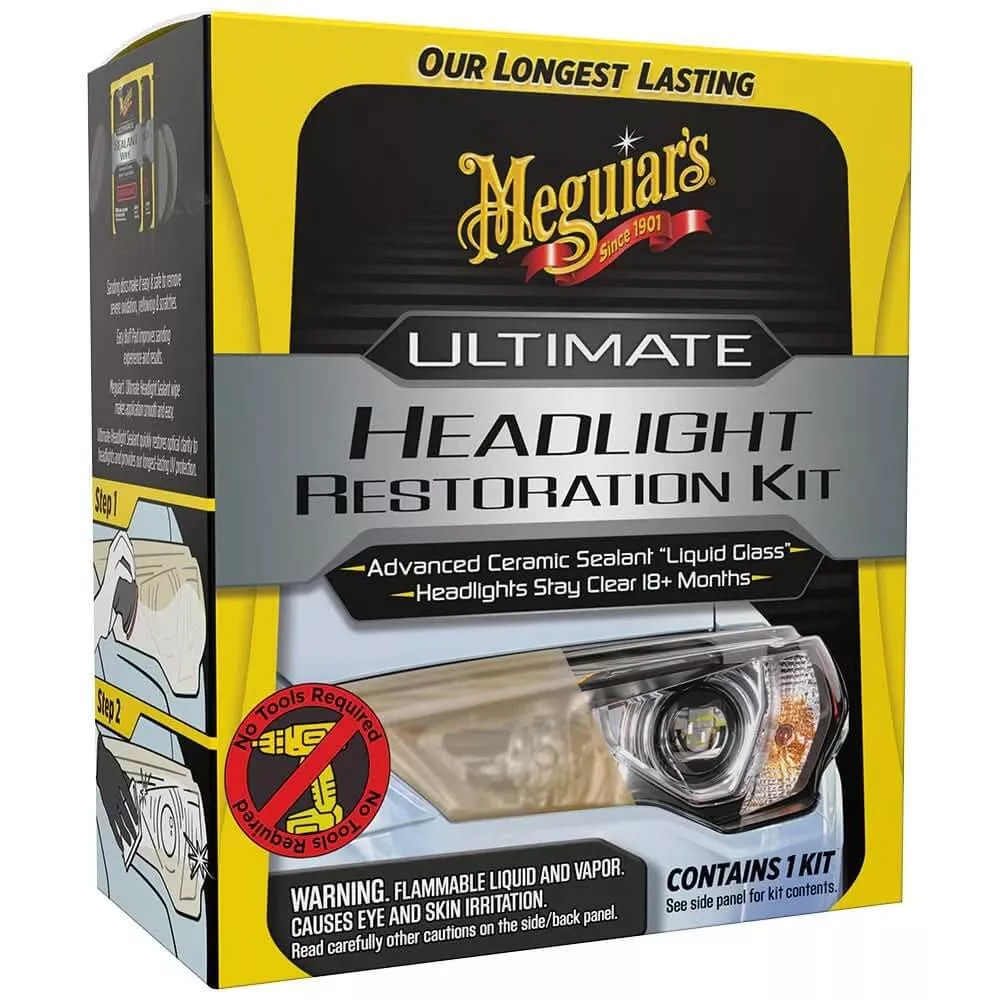 Meguiar’s Ultimate Headlight Restoration Kit G2990SRP for Clear, Protected Headlights – G2990SRP