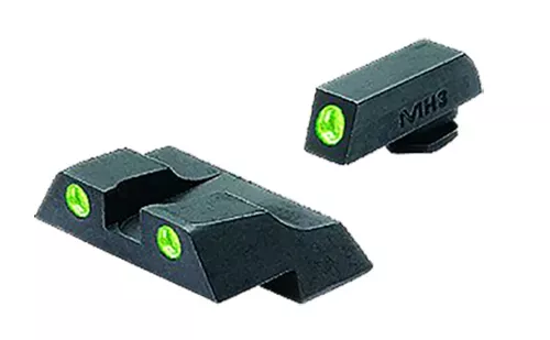 Meprolight USA Mepro Tru-Dot Fixed Sights Self-Illuminated Green Tritium Front & Rear with Black Frame for S&W M&P Shield
