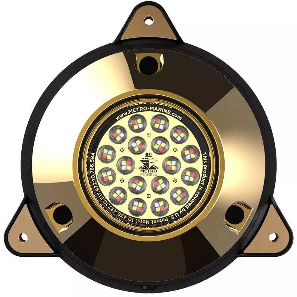 Metro Marine High-Output Surface Mount Underwater Light w/Intelligent Full Spectrum LEDs – RGBW, 45 Beam [F-SMR1-FS-45]
