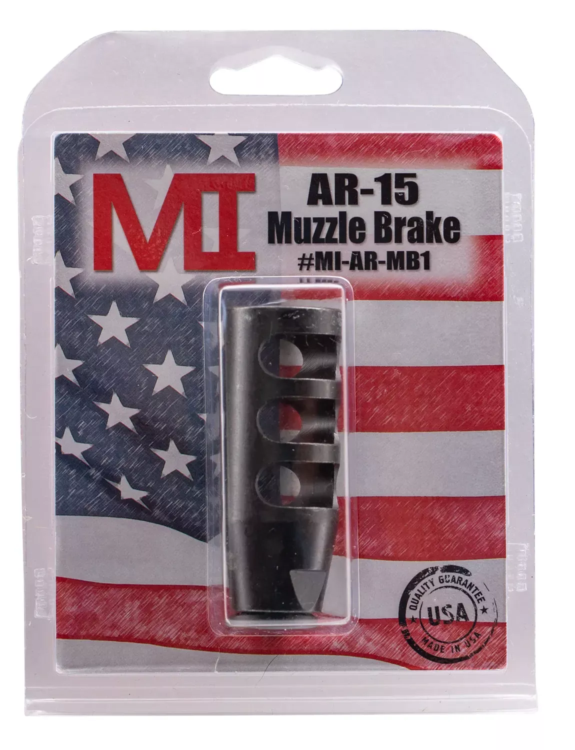 Midwest Industries Muzzle BrakeBlack Phosphate Steel with 1/2″-28 tpi Threads for 223 Rem, 5.56x45mm NATO AR-Platform