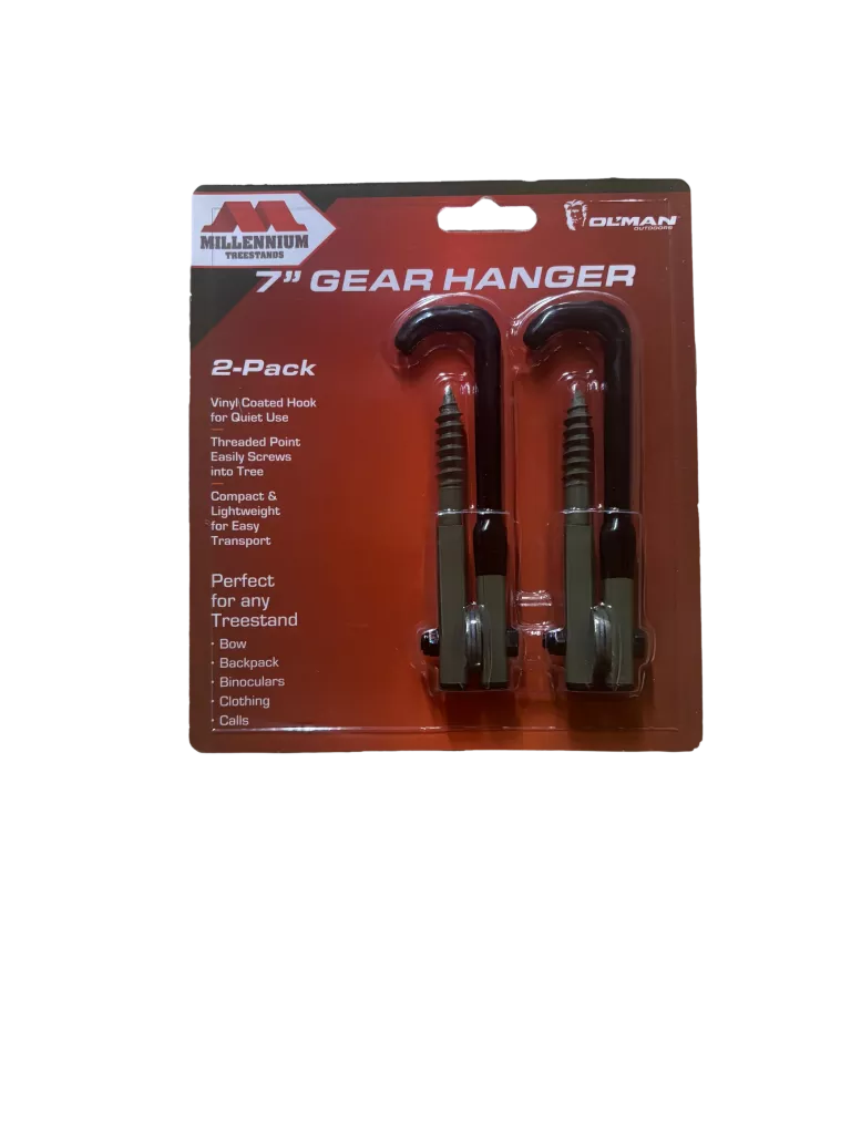 Millennium 7″ Bow Hanger 2-Pack | Compact Treestand Bow Holders for Hunting