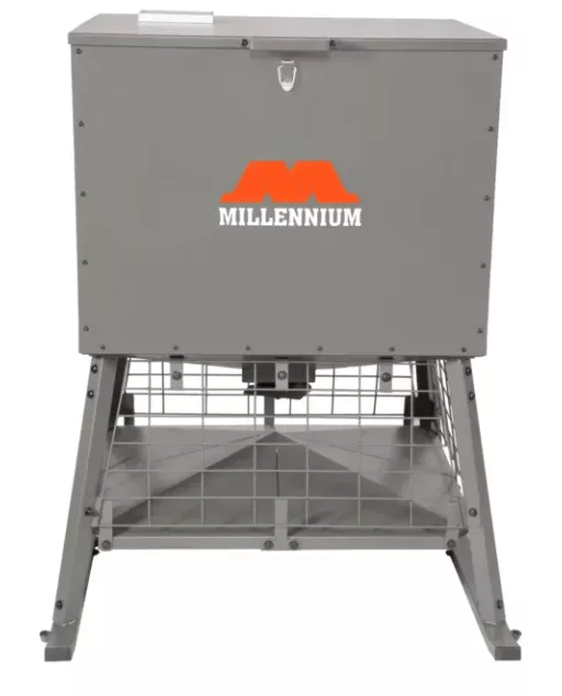 Millennium F-600-00 Dinner Bell600 LB Deer Feeder — Digital Timer,360° Spin Plate