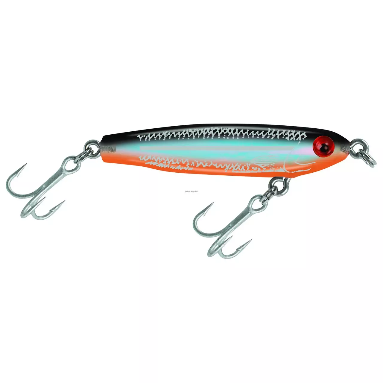 MirrOlure MirrOglass 9MR Suspending Twitchbait - Black Back/Orange Belly/Silver