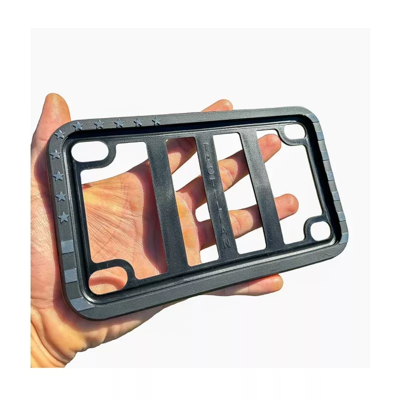 Motorcycle Silicone American Flag License Plate Frame – Anti-Rattle, Anti-Scratch