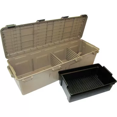 MTM MGC The Mule Mobile Gear Carrier Wheeled Crate with Divider, Dark Earth