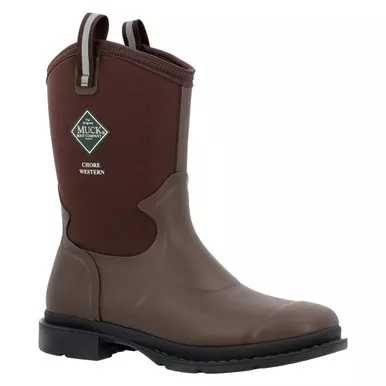 MUCK BOOT COMPANY Men's Chore Western Mid Dark Brown Work Boots (MCHWM90)