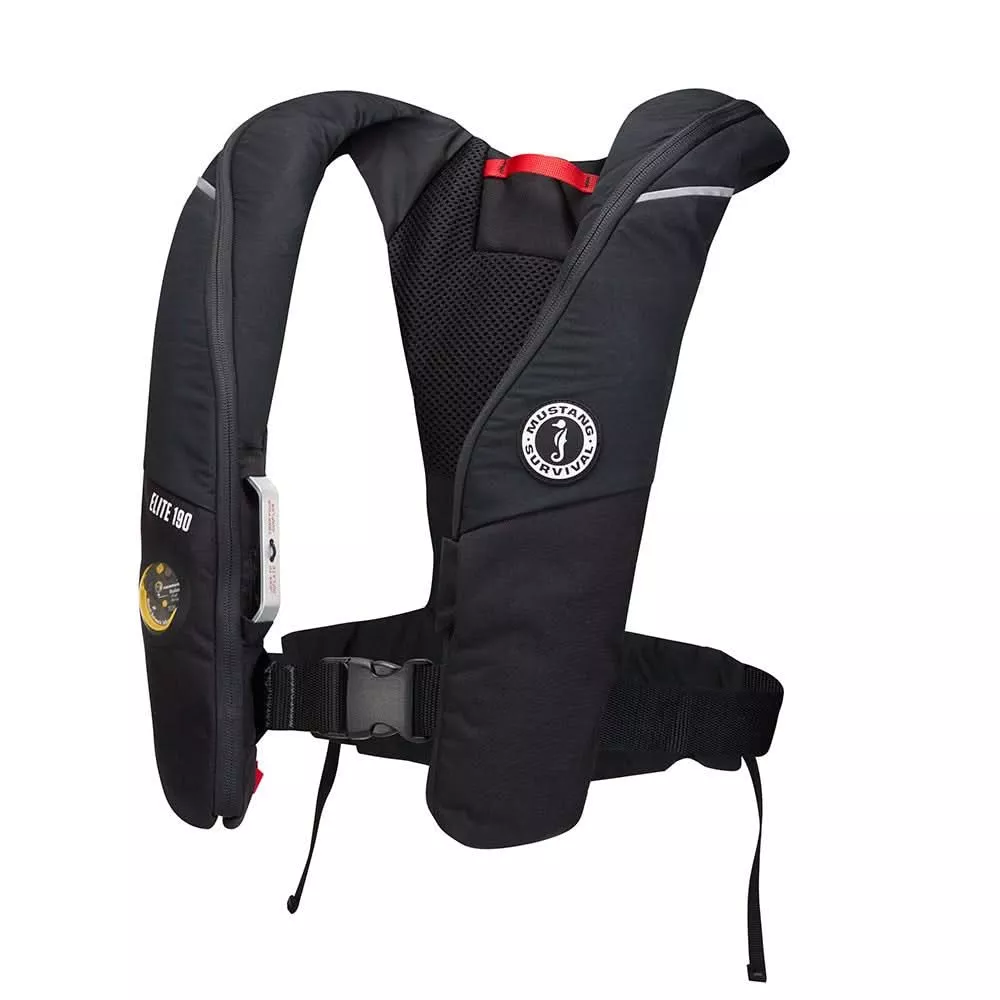 Mustang Elite 190 Offshore Inflatable PFD – Black – MD3170-13-0