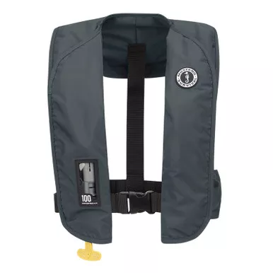 Mustang MIT 100 Convertible Inflatable PFD Personal Flotation Device Admiral Grey