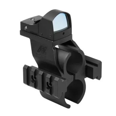 NcStar MSHBDMOS Shotgun Barrel & Magazine Tube Rail Mount & Micro-Dot Reflex Sight for Mossberg 500/590
