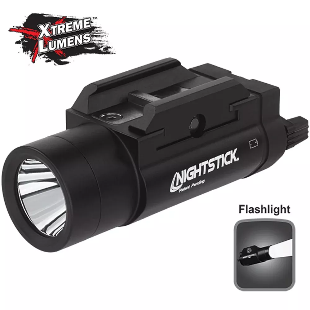 Nightstick Full Size Pistol Weapon Light Black 850 Lumens
