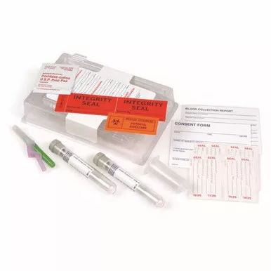 NIK 4995-1 Blood Alcohol Collection Kit w/ Eclipse Safety Needles & Alcohol Pad
