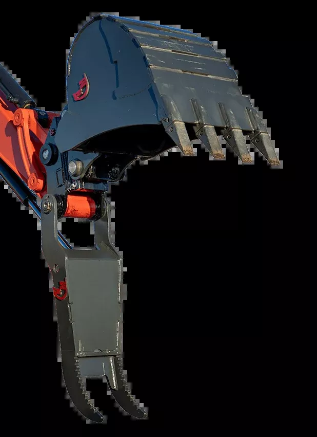 NM Attachments Hydraulic Thumb - Stick Pivot 4 Tines | Model HSP Series | Bucket Widths 24"–60" |Machine Size 1.5–27 Tons | For Excavators