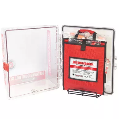 North American Rescue 80-0472 Public Access Intermediate Bleeding Control Station – 8 Pack Vacuum Sealed – Clear Polycarbonate