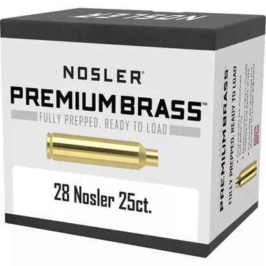 Nosler 10150 Custom Brass 28 Nosler, Brass, 25 Pack