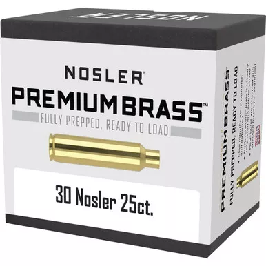 Nosler 10221 Custom Brass 30 Nosler, Brass, 25 Pack