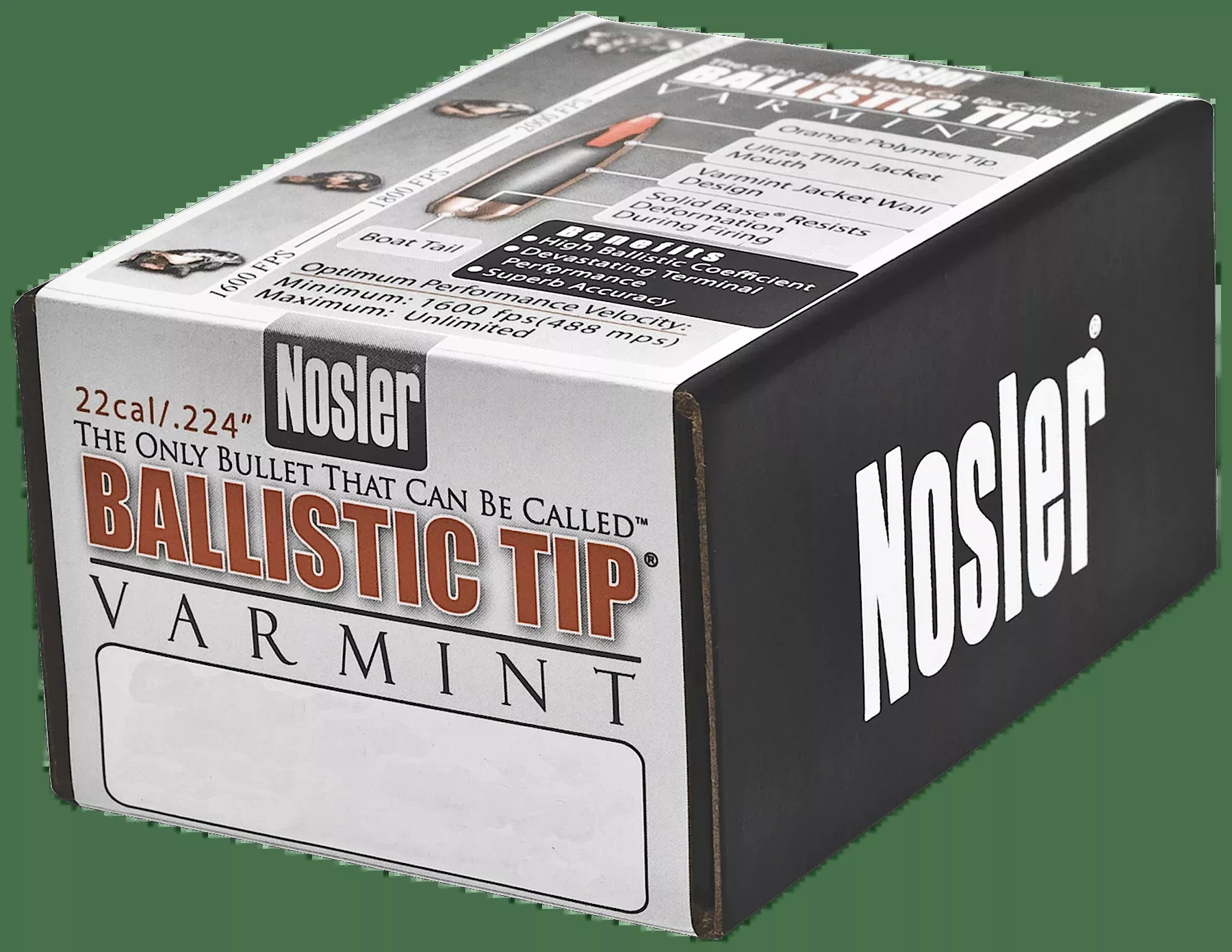 Nosler Bullets 22 Cal .224 - 55gr Ballistic Tip 250ct