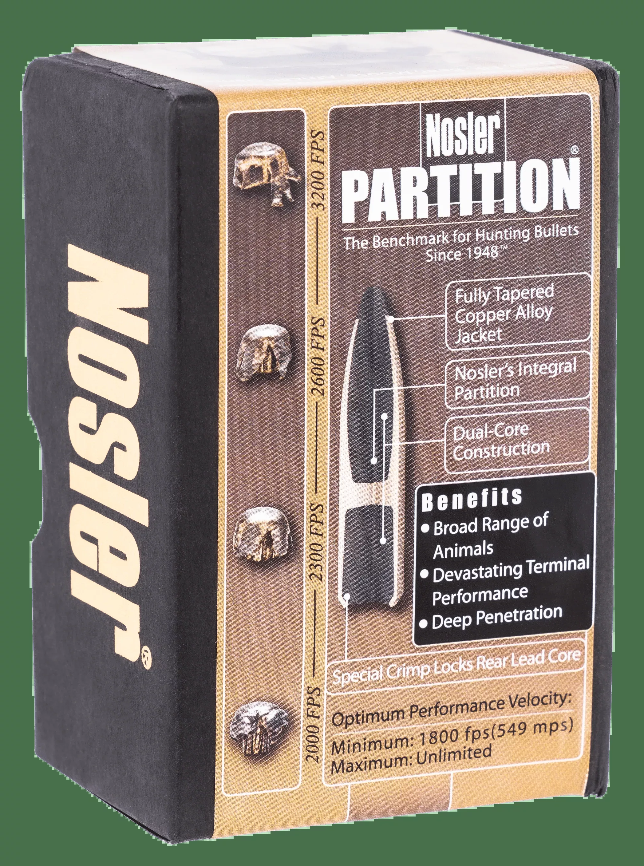 Nosler Partition Bullets 6mm 100 Gr. Spitzer Point 50 Pk.