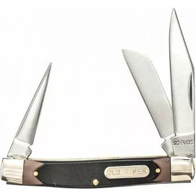 Old Timer 36OT Saddleman Folding Pocket Knife 2.40" 7Cr17MoV High Carbon Stainless Steel Blade, Sawcut Handle