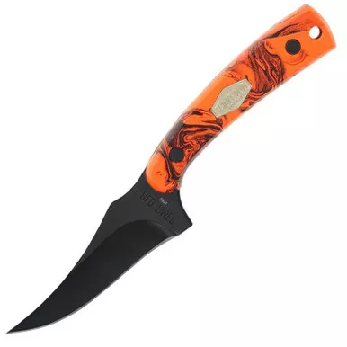 Old Timer Sharpfinger 3.25 inch Fixed Blade Knife Orange Camo