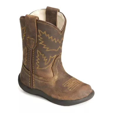 OLD WEST Toddlers Tubbies Broad Round Toe Apache Boots (TB2251I)