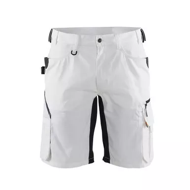 Open Box (Great condition, limited use): BLAKLADER 1638: US ripstop shorts, Color: White/Dark Grey, Size: 36 (16381330109836)