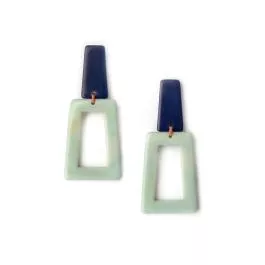 Organic Tagua Jewelry Danielle Earrings – Celeste Royal Blue