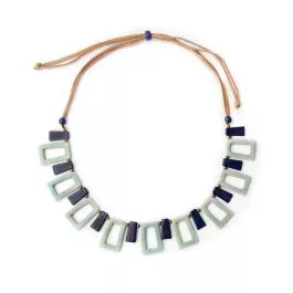 Organic Tagua Jewelry Danielle Necklace – Celeste Royal Blue