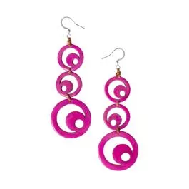 Organic Tagua Jewelry Moon Earrings