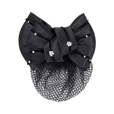 OVATION Premium Black Gem Floral Show Bow (467806BLK-GMF)