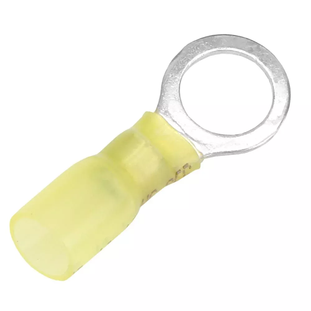 Pacer 12-10 AWG Heat Shrink Ring Terminal – 3/8″ Stud Size – 25 Pack