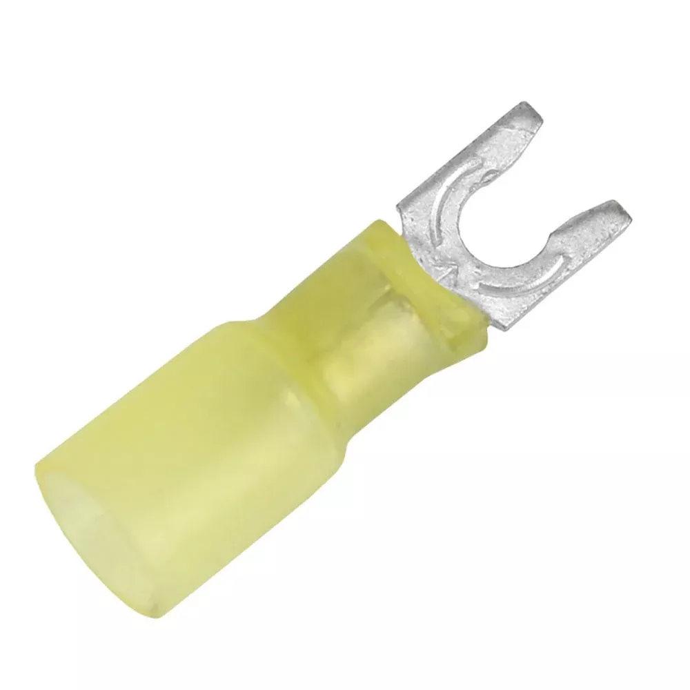 Pacer 12-10 AWG Heat Shrink Spade Terminal – #8 Stud Size – 100 Pack