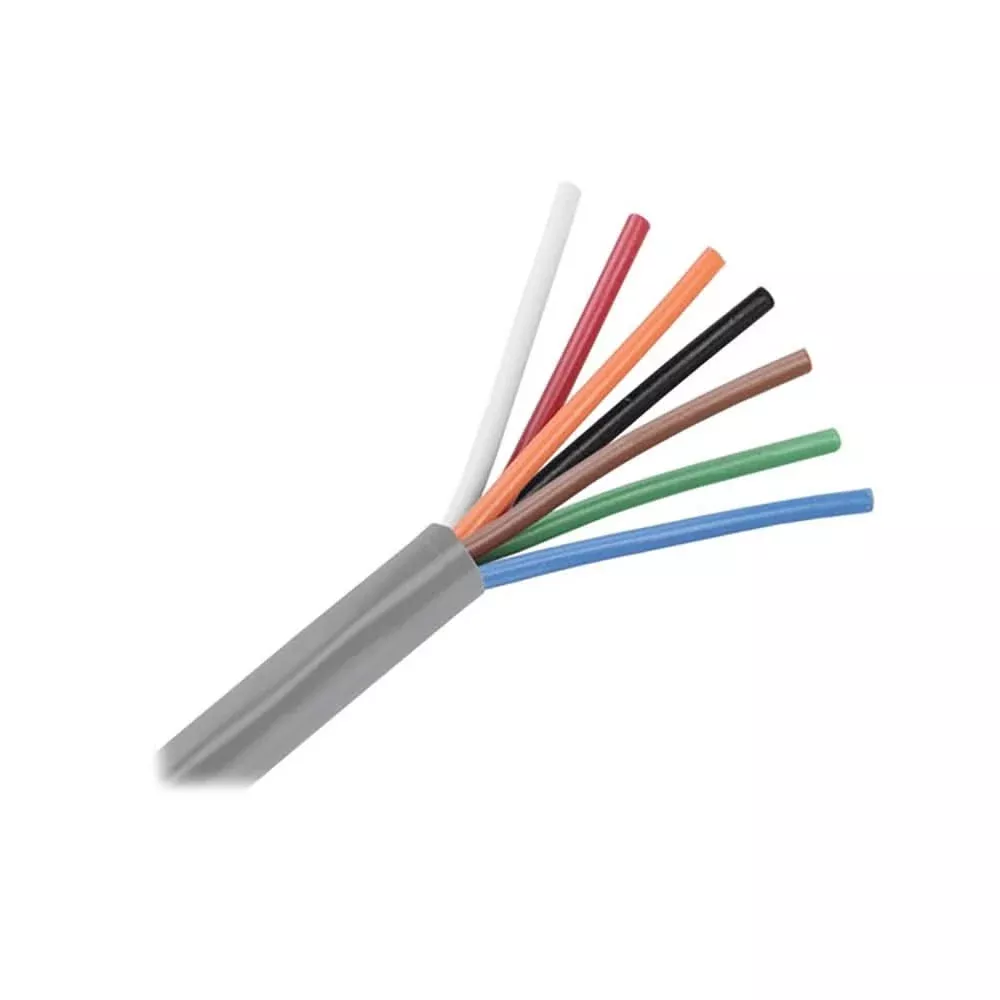 Pacer Group 18/7 AWG Unshielded Multiconductor Cable, 100 ft, White, Red, Orange, Black, Brown, Green & Blue – M18/7-100