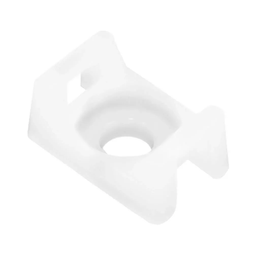 Pacer Screw Down Cable Tie Mount – #8 Screw Mount Method – Natural Color – 100 Pack