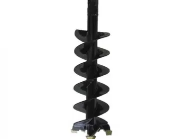 Paladin Dirt Auger Bit | 4 ft Digging Length | 6″–36″ Diameter | 2.56″ Round Collar | 15–25 GPM | For Skid Steer