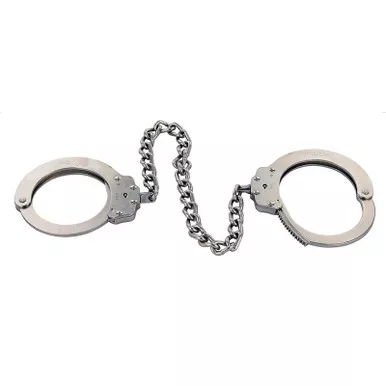Peerless Model 703C Chain-Linked Leg Iron Handcuffs & Keys