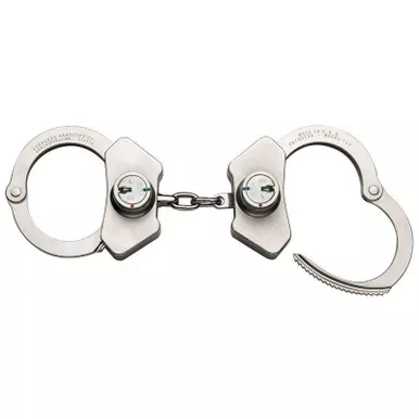 Peerless Model 710C High Security Chain-Linked Handcuffs & Keys, Nickel