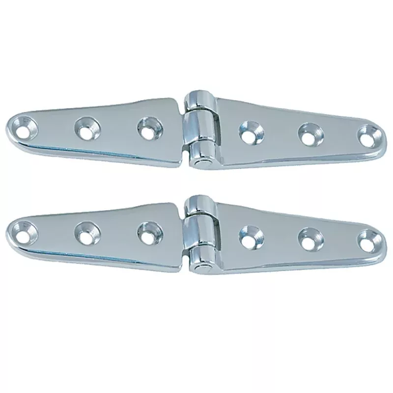 Perko 8" Chrome Plated Bronze Strap Hinges