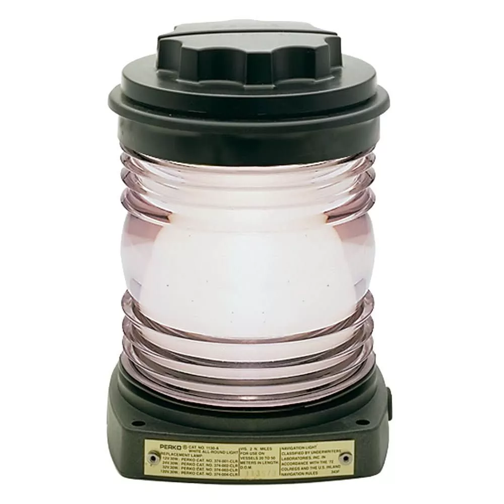 Perko All-Round Light – Black Plastic, White Lens – 1130A00BLK