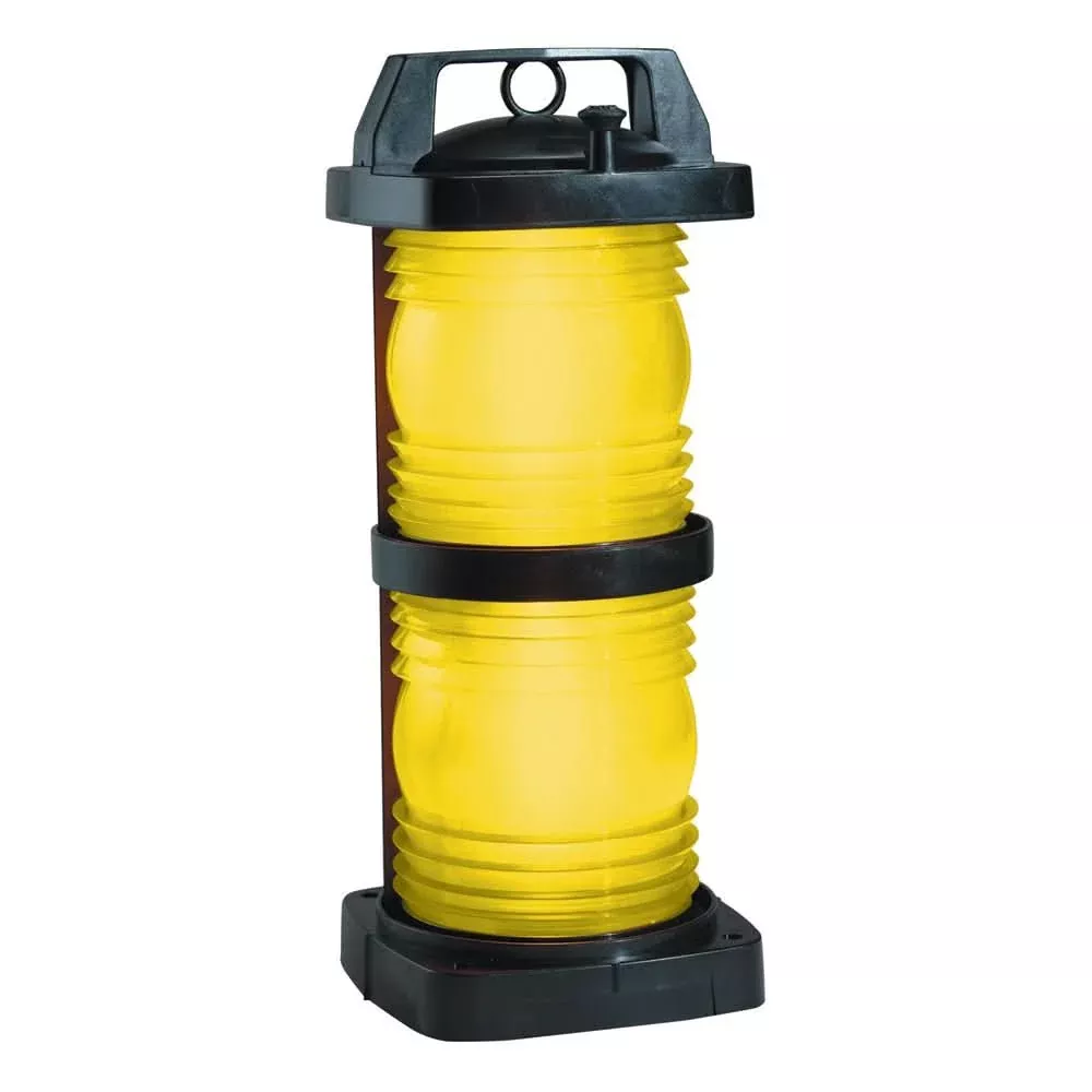 Perko Double Lens Navigation Light – Yellow Towing Light – Black Plastic – 1366ME0BLK