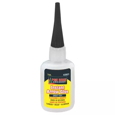 Pine Ridge 2601 Instant Arrow Glue, 1 Ounce, Black
