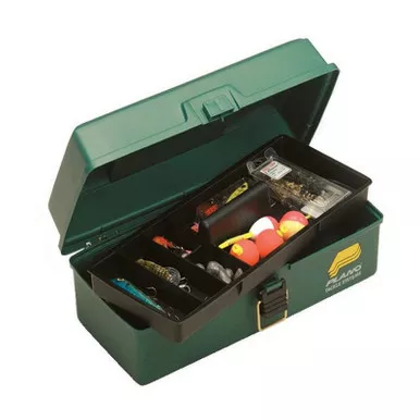 Plano 100103 Youth Green Tackle Box w/ Removable Tray & 5 Fixed Compartments