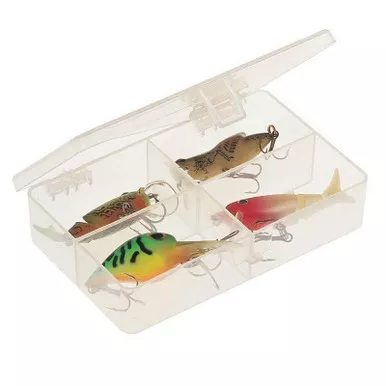 Plano 344840 3400 Series 4-Compartment StowAway Utility Tackle Box - Clear