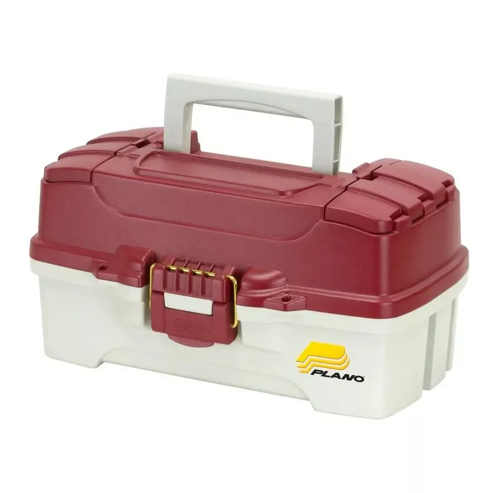 Plano One Tray Tackle Box Red Met/Off White