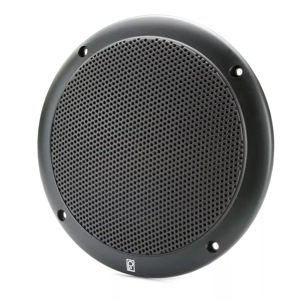 Poly-Planar 4″ 2-Way Coax Integral Grill Marine Speaker – (Pair) Black
