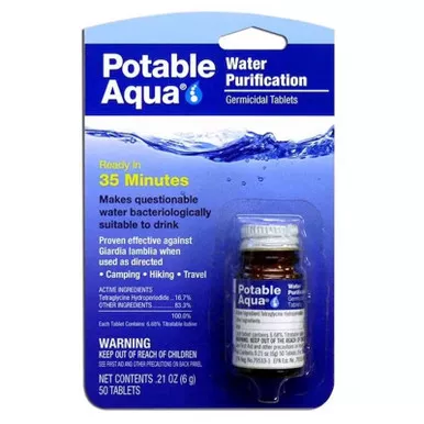 Potable Aqua Water Treatment Tablets