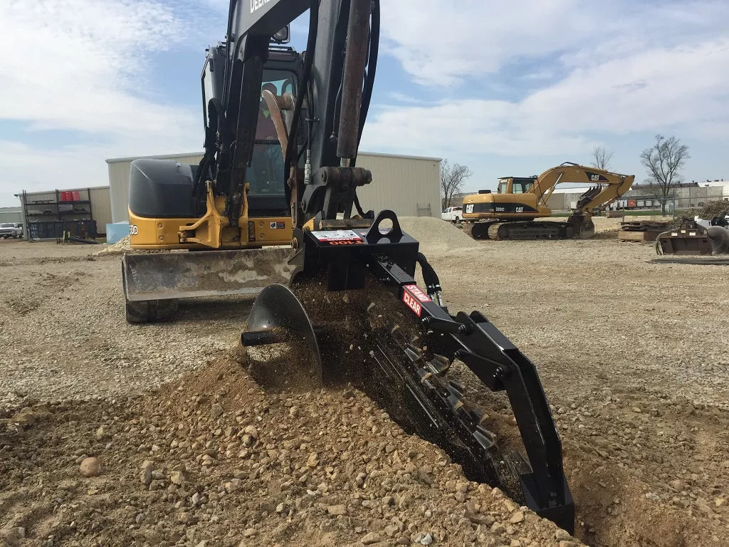 Premier Trencher Attachment | Model T100 & T125 | Trench Width 12″ | Machine Size 2.5–6 Tons | For Mini Excavators