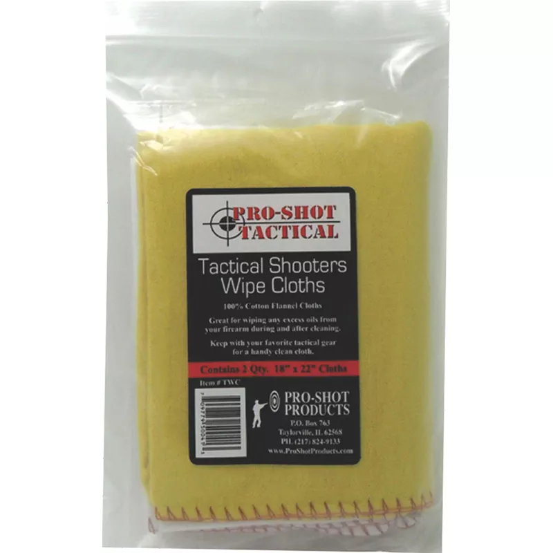 Pro-Shot Tactical Shooter’s Wipe Cloths Multi-Caliber Cotton Flannel